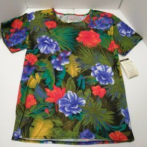 Vtg American Weekend floral T-Shirt Colorful